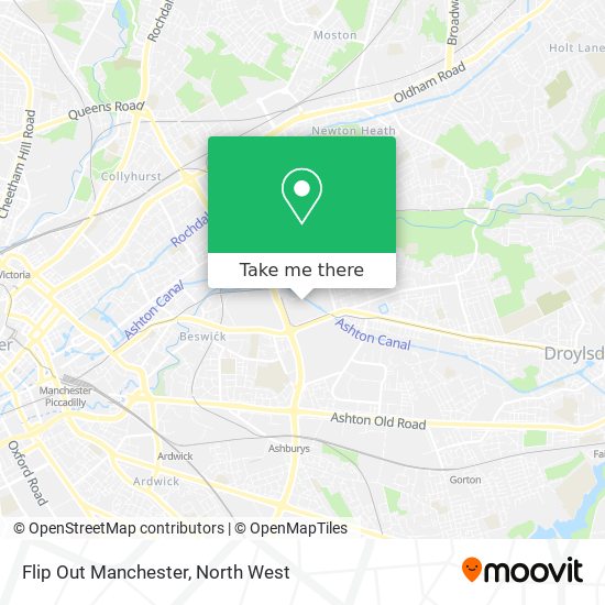 Flip Out Manchester map