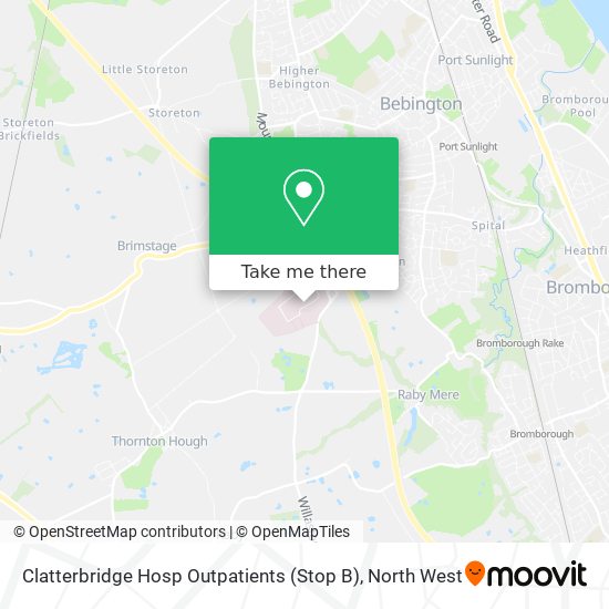 Clatterbridge Hosp Outpatients (Stop B) map