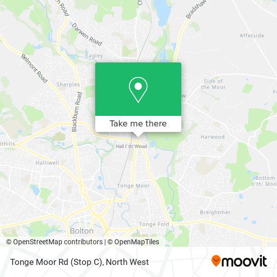 Tonge Moor Rd (Stop C) map