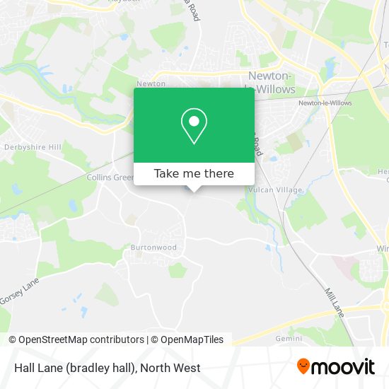 Hall Lane (bradley hall) map