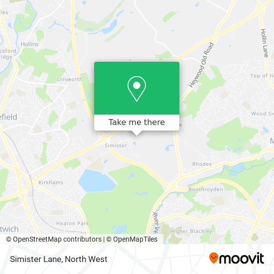 Simister Lane map