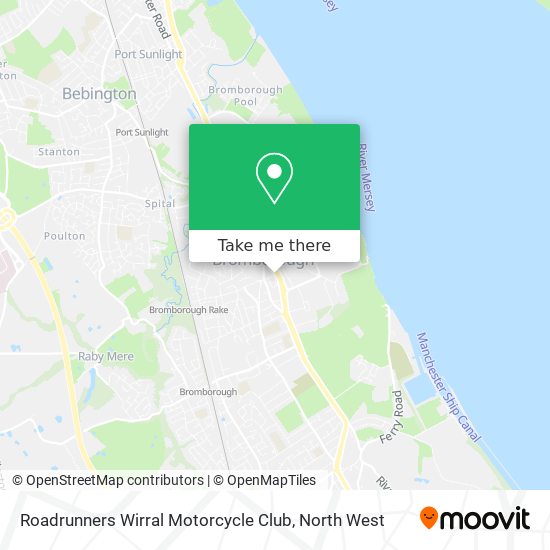 Roadrunners Wirral Motorcycle Club map