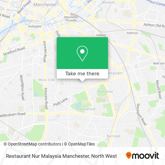 Restaurant Nur Malaysia Manchester map