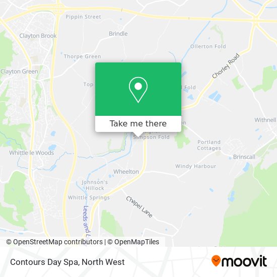 Contours Day Spa map