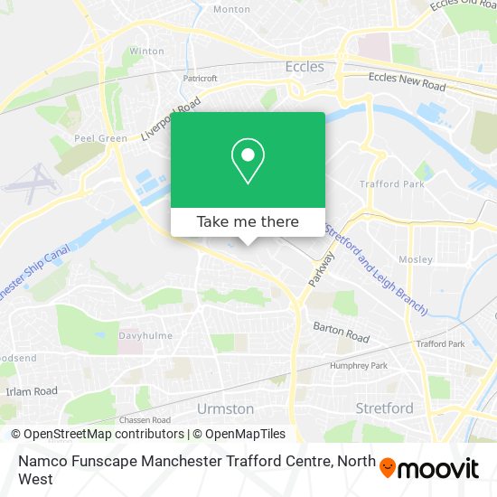 Namco Funscape Manchester Trafford Centre map