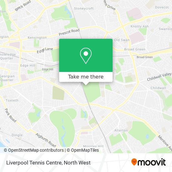 Liverpool Tennis Centre map
