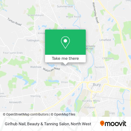 Girlhub Nail, Beauty & Tanning Salon map