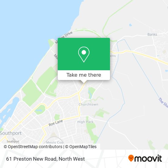 61 Preston New Road map