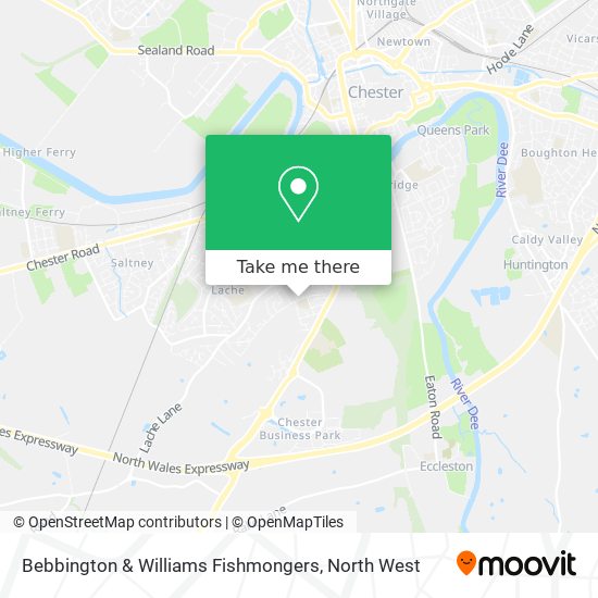 Bebbington & Williams Fishmongers map