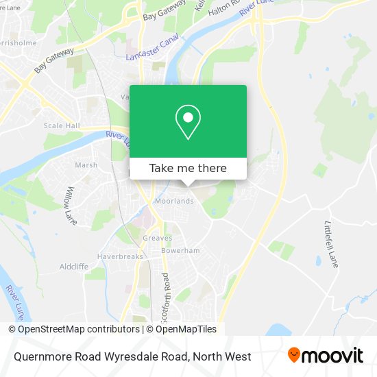 Quernmore Road Wyresdale Road map