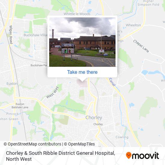 Chorley & South Ribble District General Hospital map