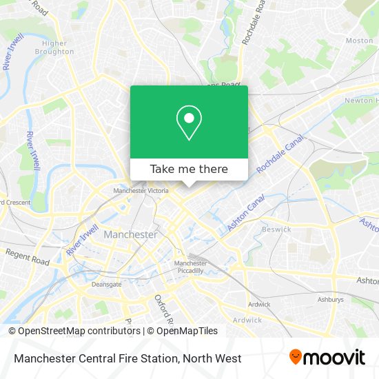 Manchester Central Fire Station map