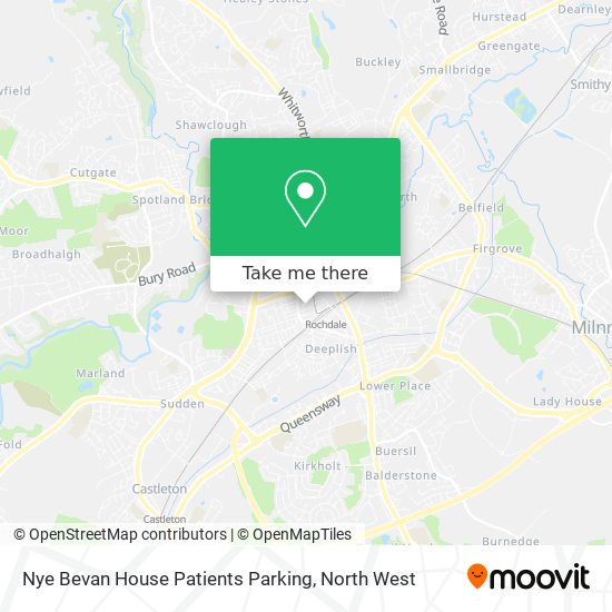 Nye Bevan House Patients Parking map