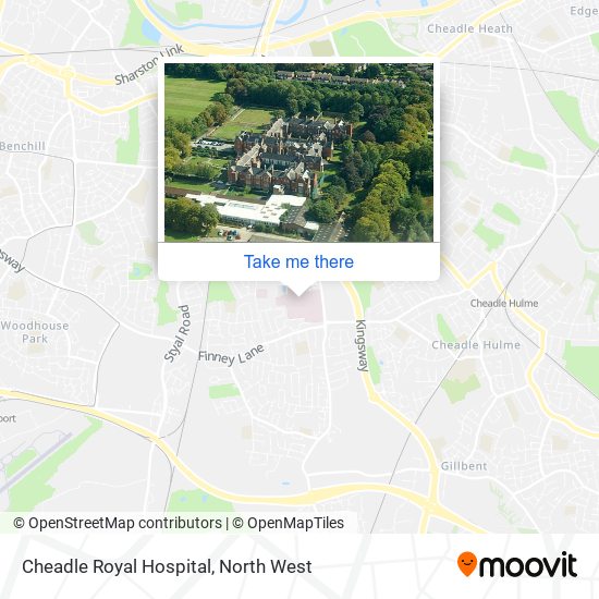 Cheadle Royal Hospital map