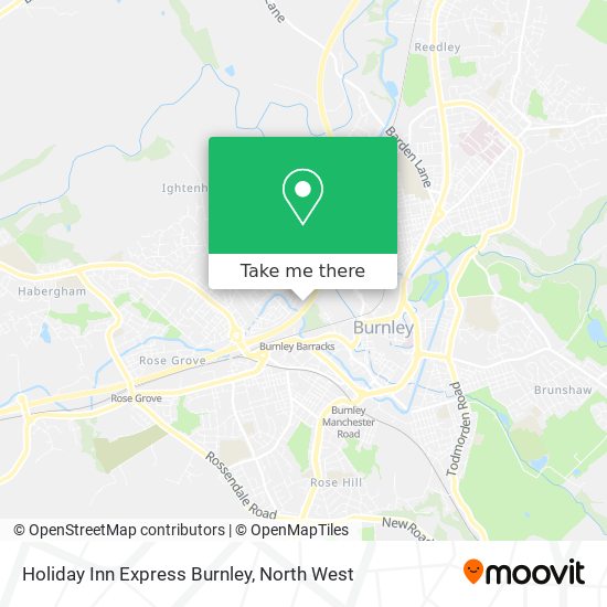 Holiday Inn Express Burnley map