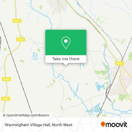 Warmingham Village Hall map