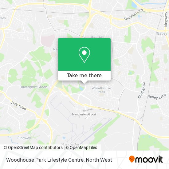 Woodhouse Park Lifestyle Centre map