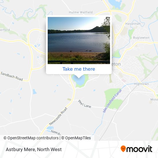 Astbury Mere map
