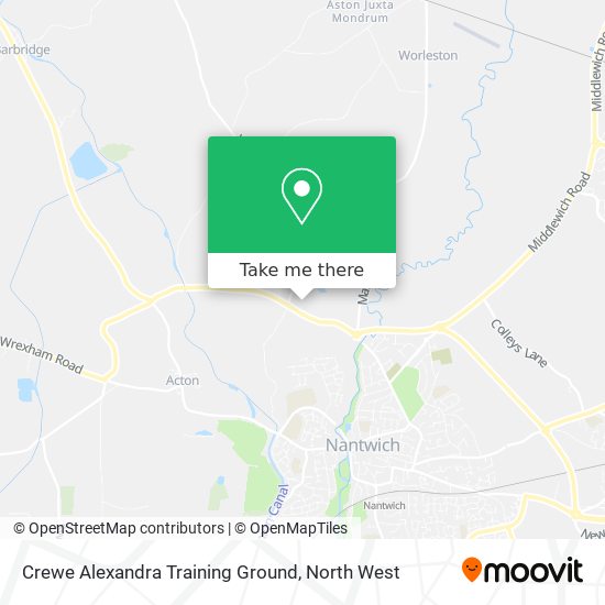 Crewe Alexandra Training Ground map