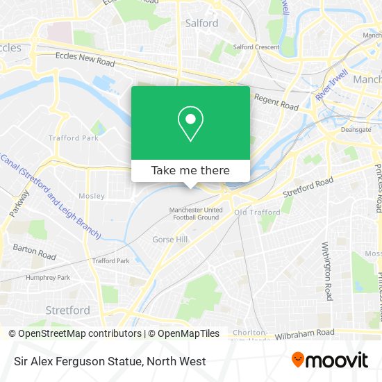 Sir Alex Ferguson Statue map