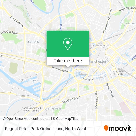 Regent Retail Park Ordsall Lane map