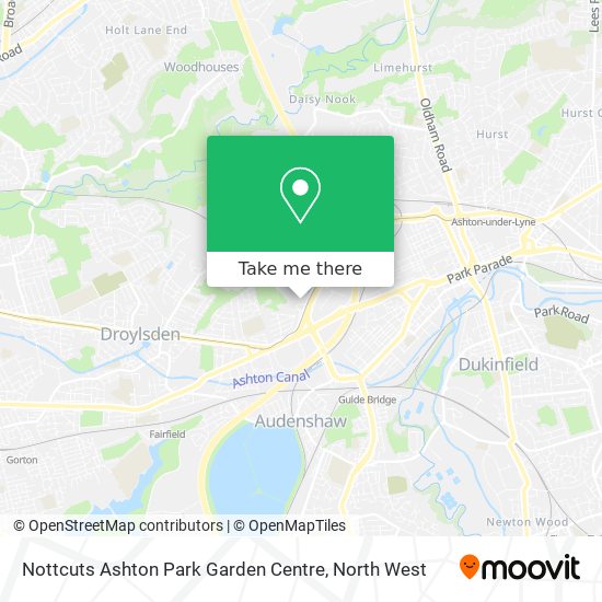 Nottcuts Ashton Park Garden Centre map