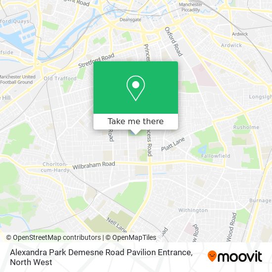 Alexandra Park Demesne Road Pavilion Entrance map