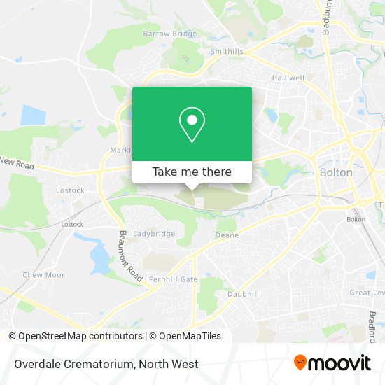 Overdale Crematorium map