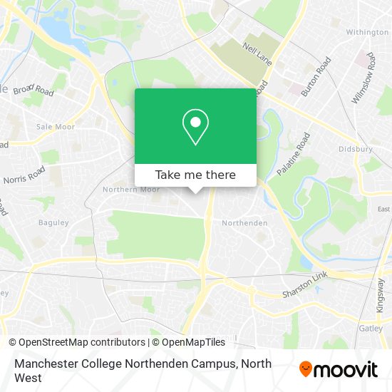 Manchester College Northenden Campus map
