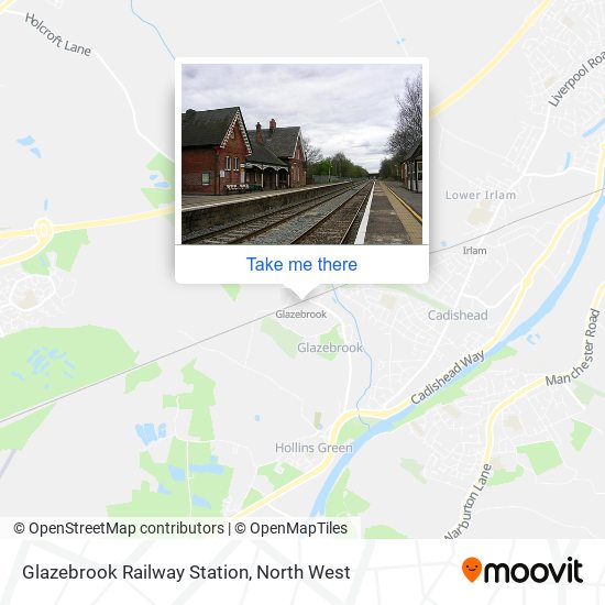 Glazebrook Railway Station map