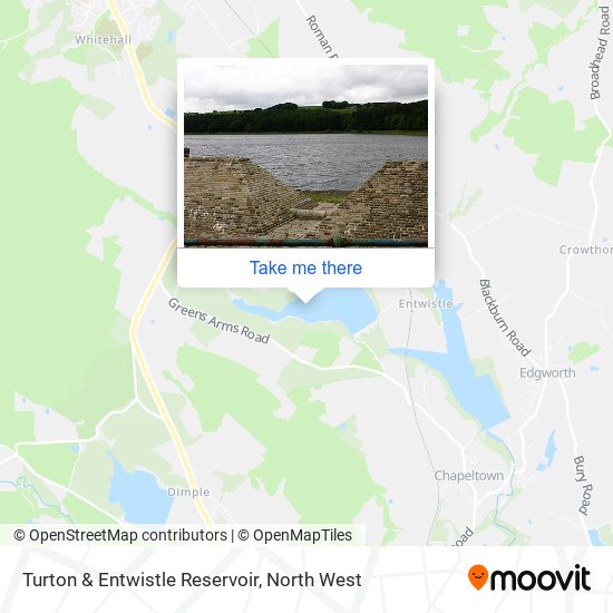 Turton & Entwistle Reservoir map