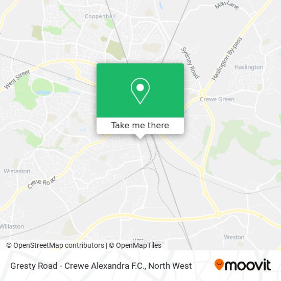 Gresty Road - Crewe Alexandra F.C. map