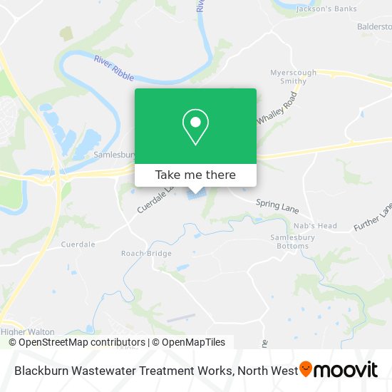 Blackburn Wastewater Treatment Works map