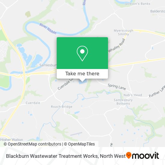 Blackburn Wastewater Treatment Works map