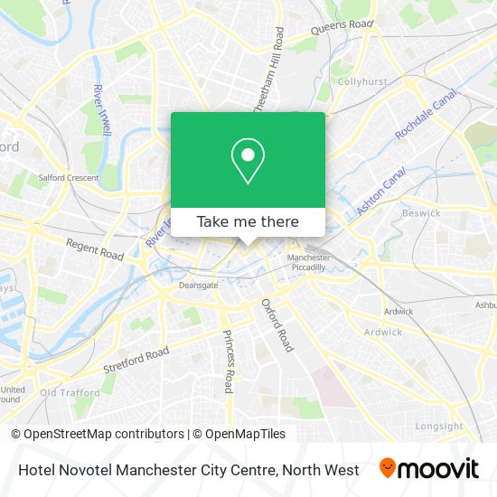 Hotel Novotel Manchester City Centre map