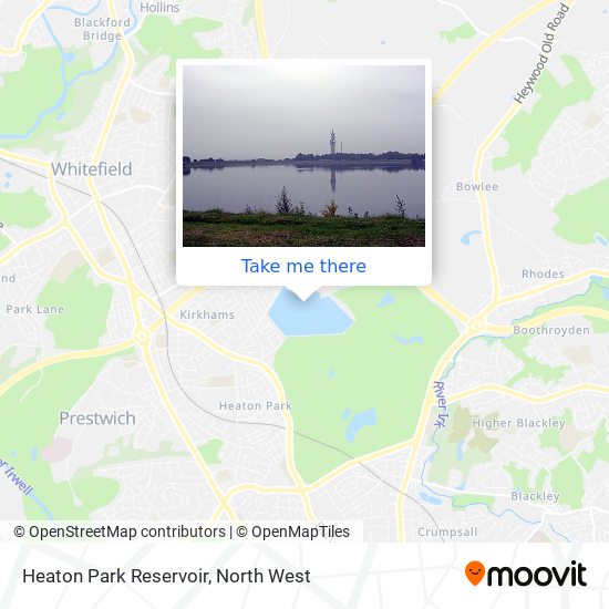 Heaton Park Reservoir map