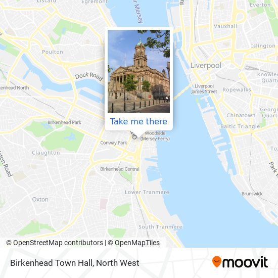 Birkenhead Town Hall map