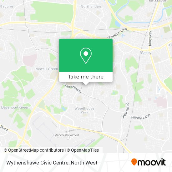 Wythenshawe Civic Centre map