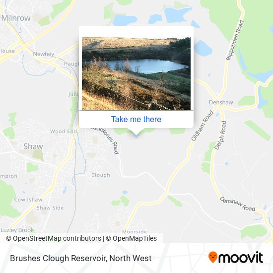 Brushes Clough Reservoir map