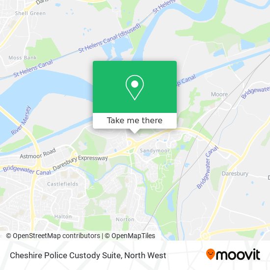 Cheshire Police Custody Suite map