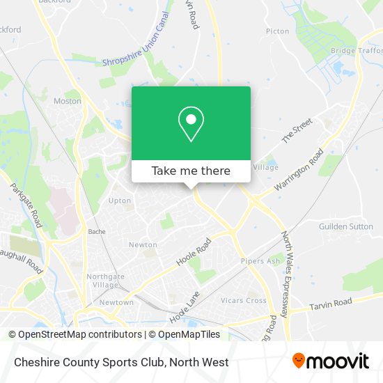 Cheshire County Sports Club map