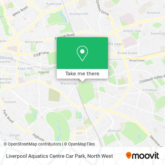 Liverpool Aquatics Centre Car Park map