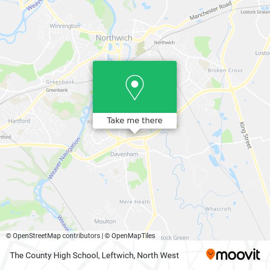 The County High School, Leftwich map