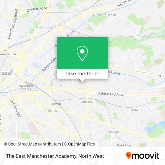 The East Manchester Academy map