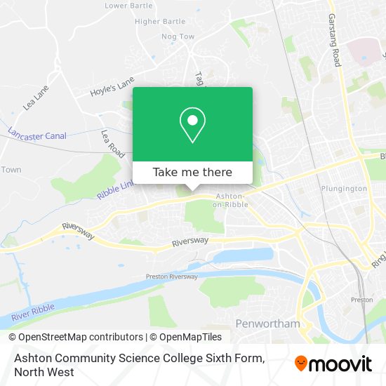 Ashton Community Science College Sixth Form map