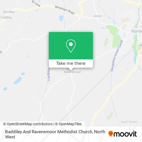 Baddiley And Ravensmoor Methodist Church map