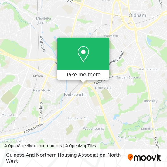 Guiness And Northern Housing Association map
