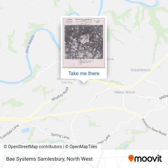 Bae Systems Samlesbury map