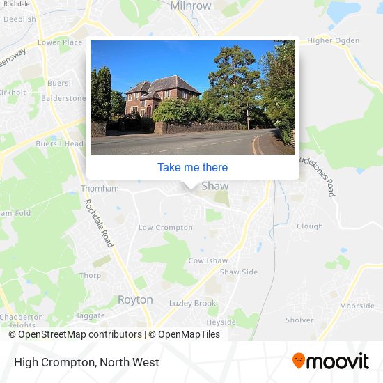 High Crompton map