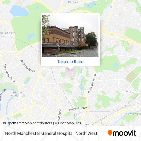 North Manchester General Hospital map